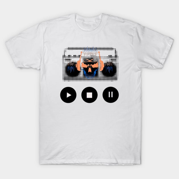 Skull Boombox T-Shirt by American Phoenix 